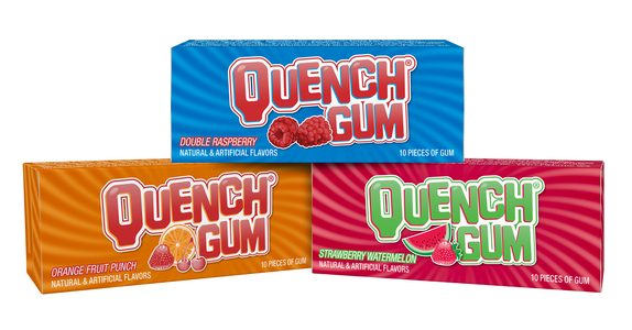 Quench® Gum 10-Stick Packs 12 STICKS/TRAY FRUIT/ORANGE  -